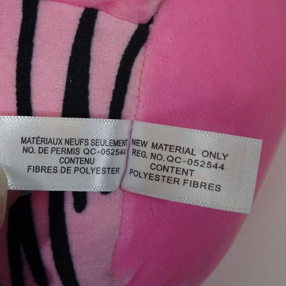 Ty Squishy Beanies Zoey Zebra Pink Black Plush Stuffed Animal 2022 Collectible - Picture 8 of 10